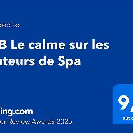 B&B Le Calme Sur Les Hauteurs De Spa Tiege ภายนอก รูปภาพ